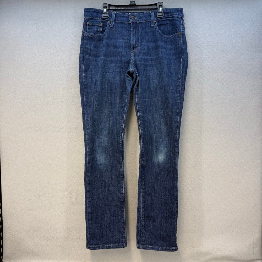 Levi's Mid Rise Skinny Jeans Women's 10M Dark Blue Preppy Normcore